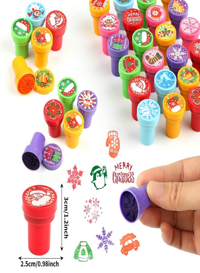 FOIMAS 30pcs Christmas Stamps for Kids,Assorted Self Inking Christmas Stamper Santa Snowflake Reindeer Xmas Stamps for Kids Christmas Stocking Stuffer Goody Bag Filler Christmas Party Favor - Image 2